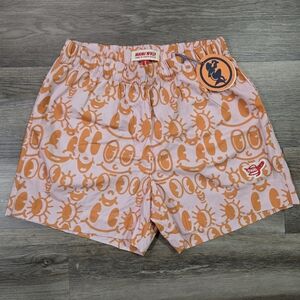 NWT Mami Wata Surf Shorts S Pink Orange Graphic Print Made In South Africa